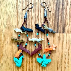 Southwestern Fetish earrings semi precious